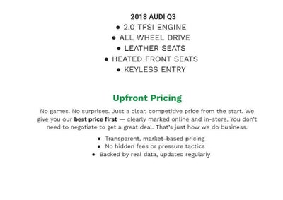 2018 Audi Q3 2.0 TFSI Premium quattro AWD