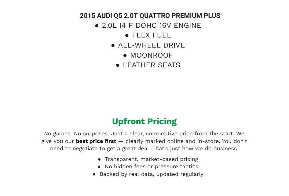 2015 Audi Q5 quattro 4dr 2.0T Premium Plus