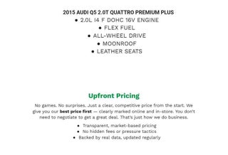 2015 Audi Q5 quattro 4dr 2.0T Premium Plus