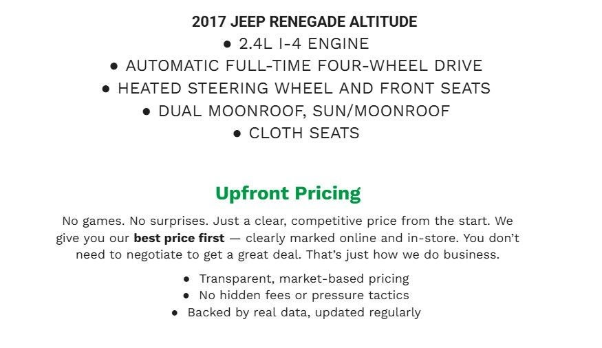 2017 Jeep Renegade Altitude