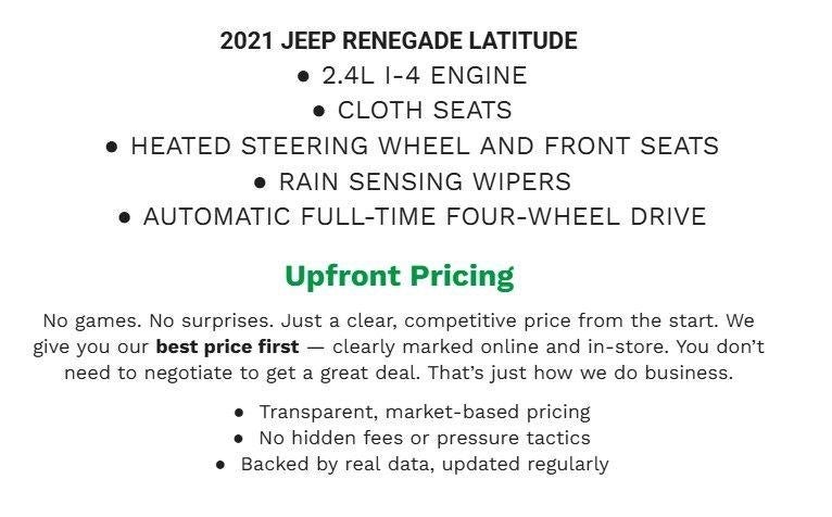 2021 Jeep Renegade Latitude