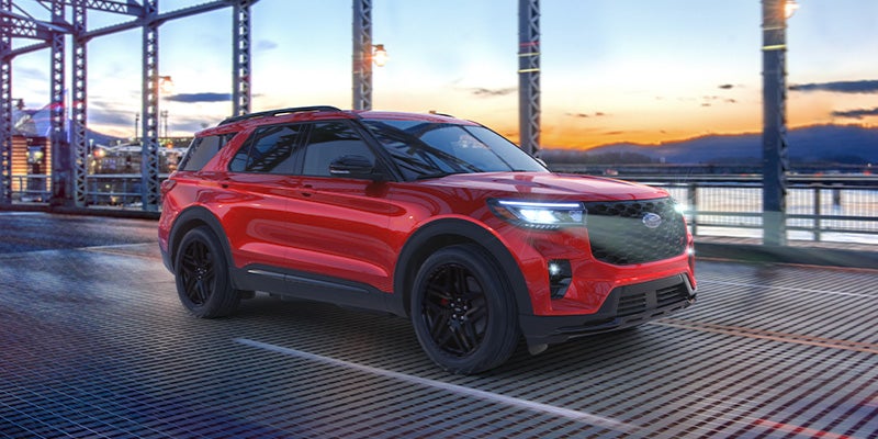 2025 Ford Explorer on a bridge