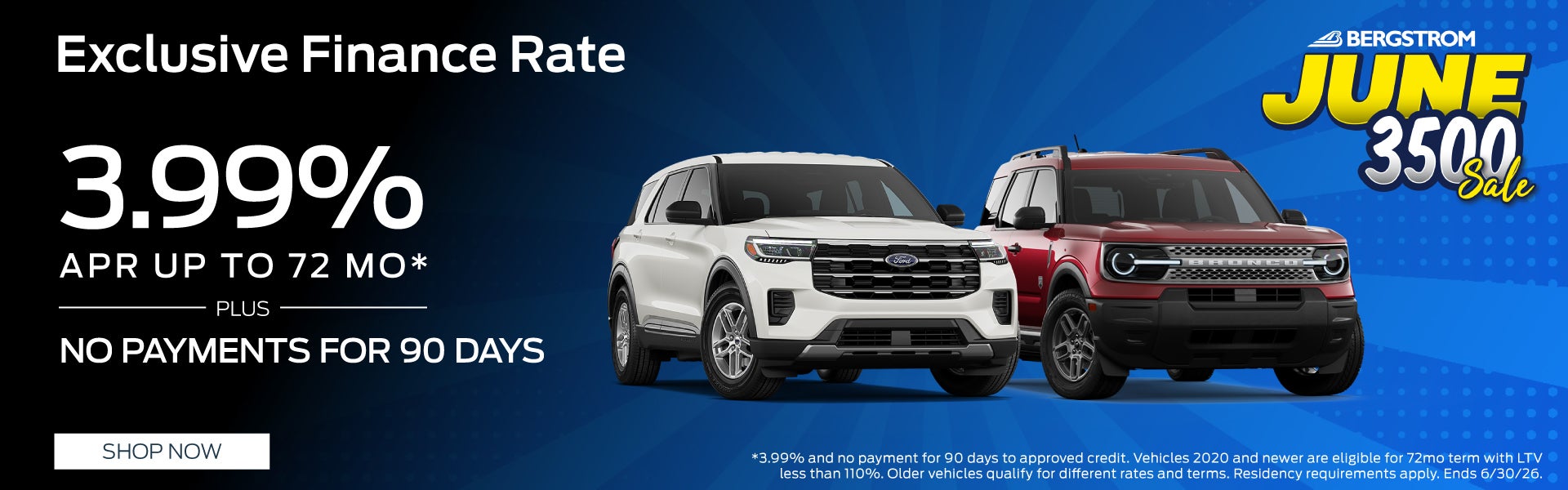 Exclusive Finance Rate